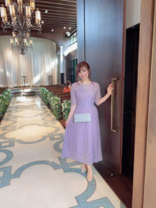 結婚式のヘアセット松本圭世さんご来店☆